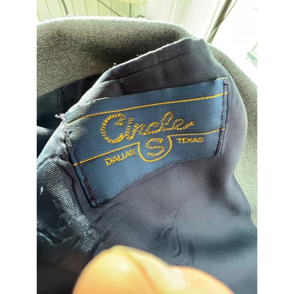 Circle Dallas Texas Blazer Suit Jacket Mens 44R Button Front Gray Career Event - Picture 4 of 13